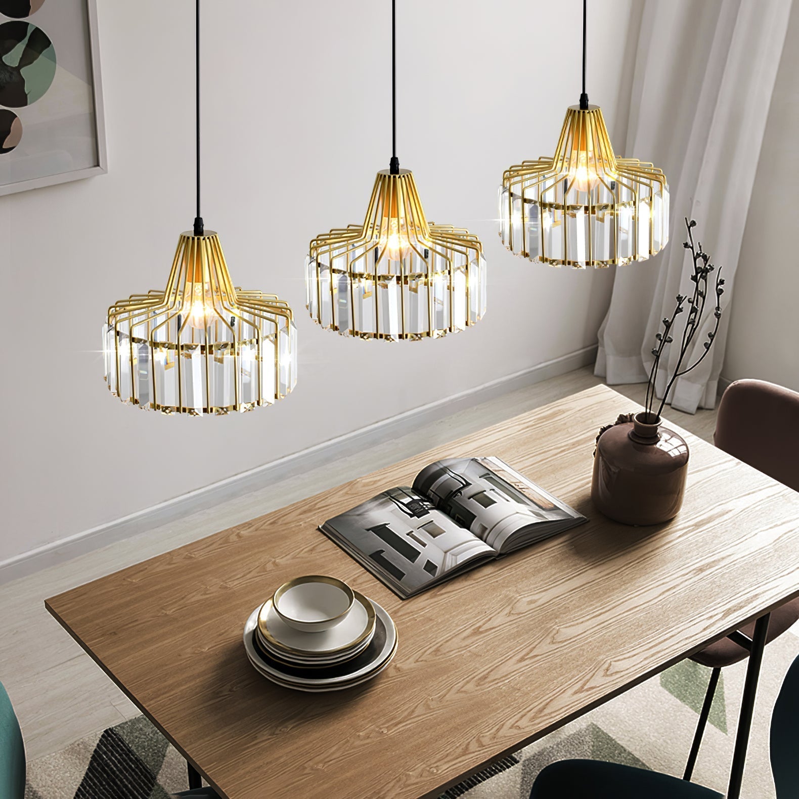 Zaviro Crystal Pendant Light