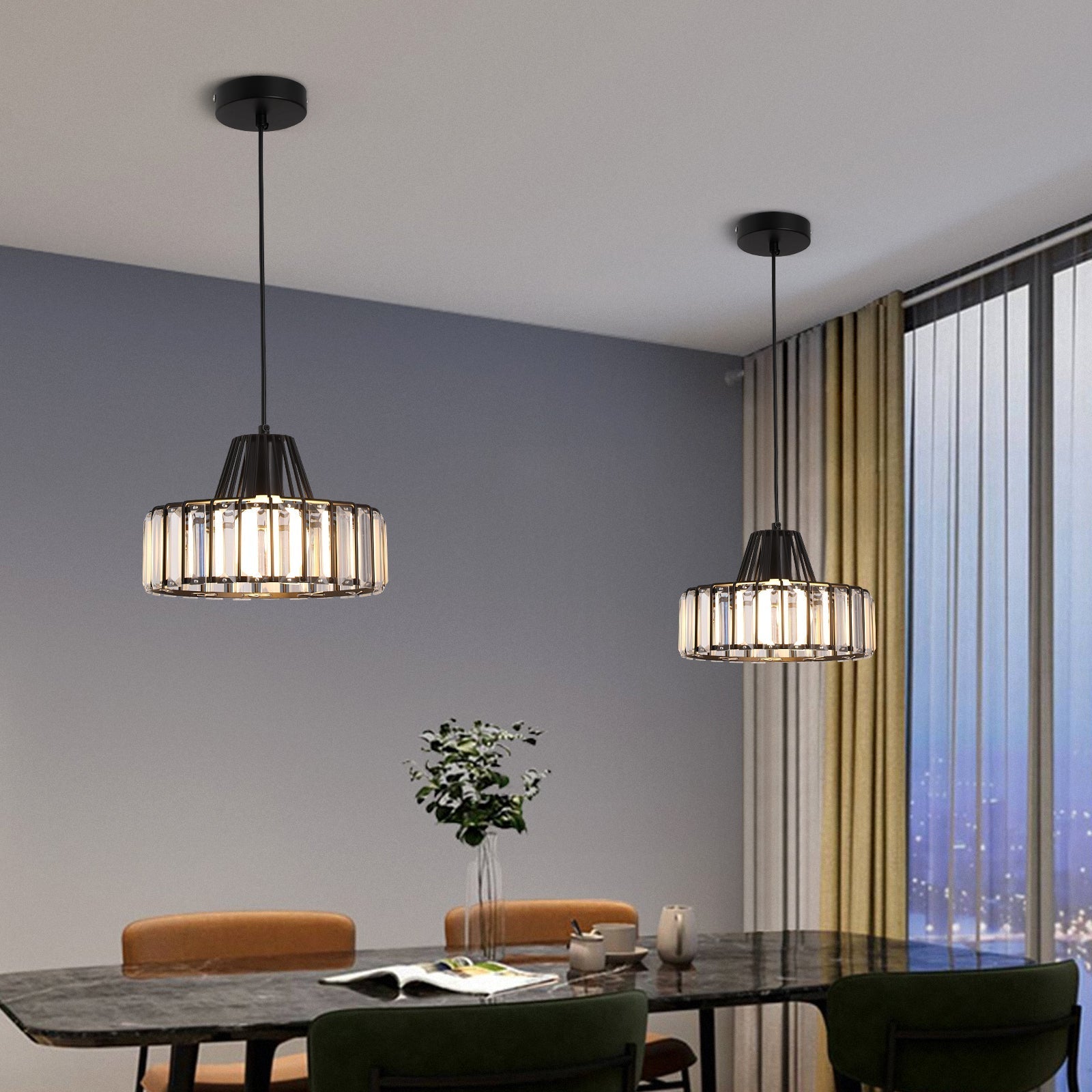 Zaviro Crystal Pendant Light