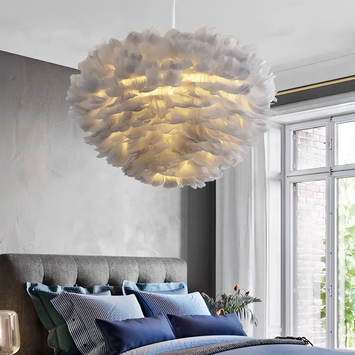 Zelora Feather Design Pendant Light