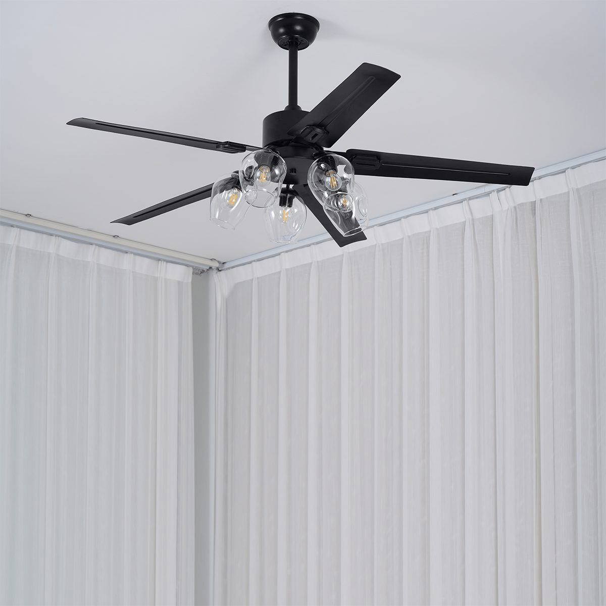 Elvenor Vintage Black Ceiling Fan