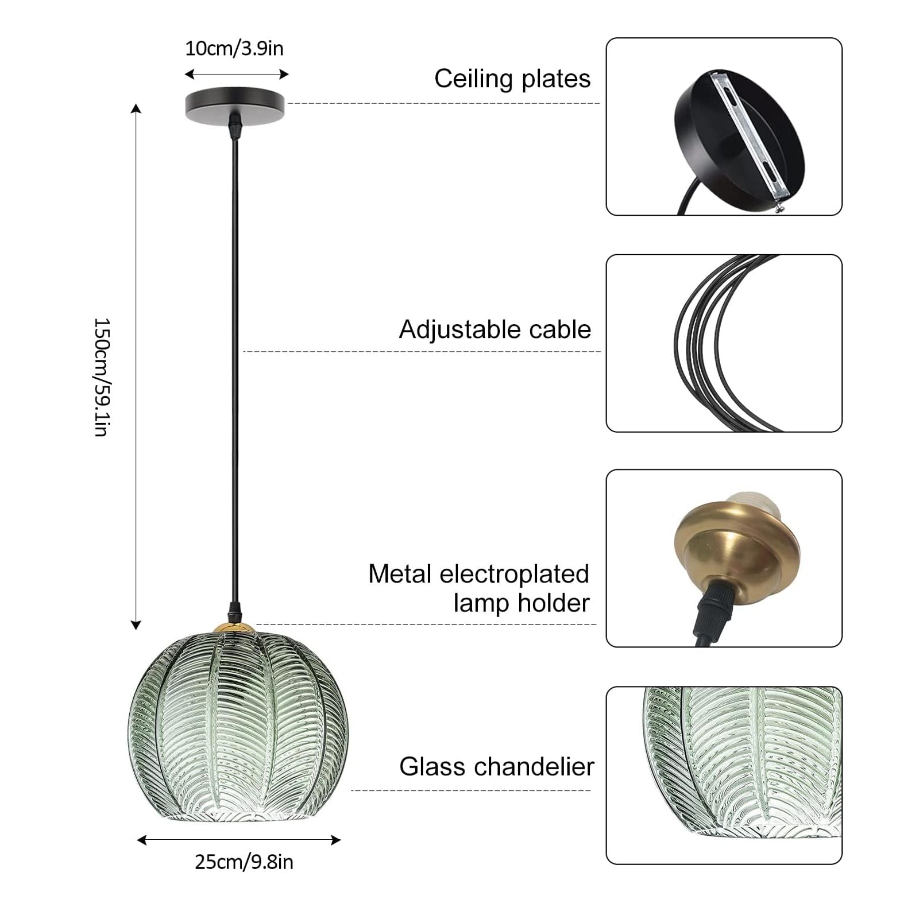 Cassivell Leaf Pattern Pendant Light