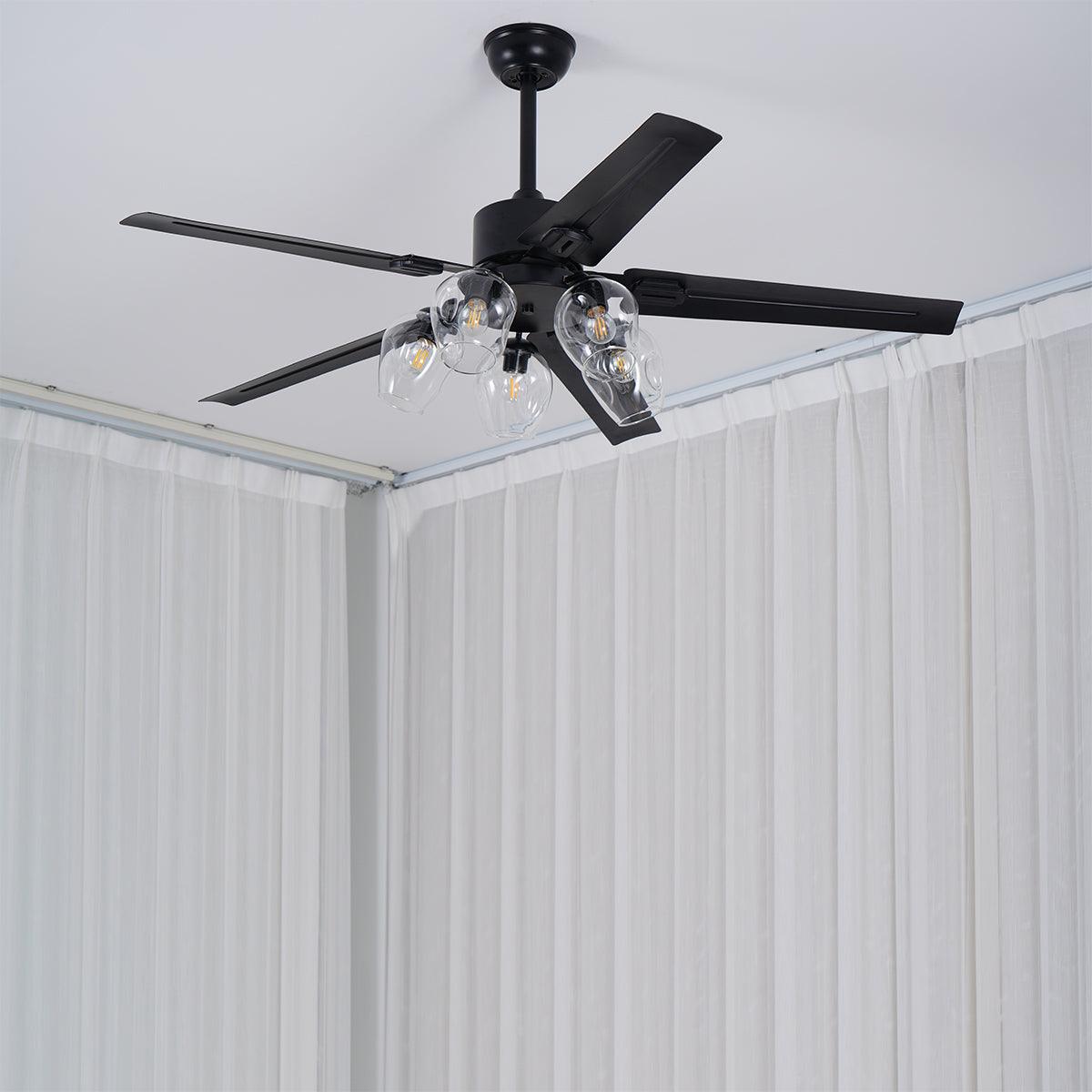 Elvenor Vintage Black Ceiling Fan