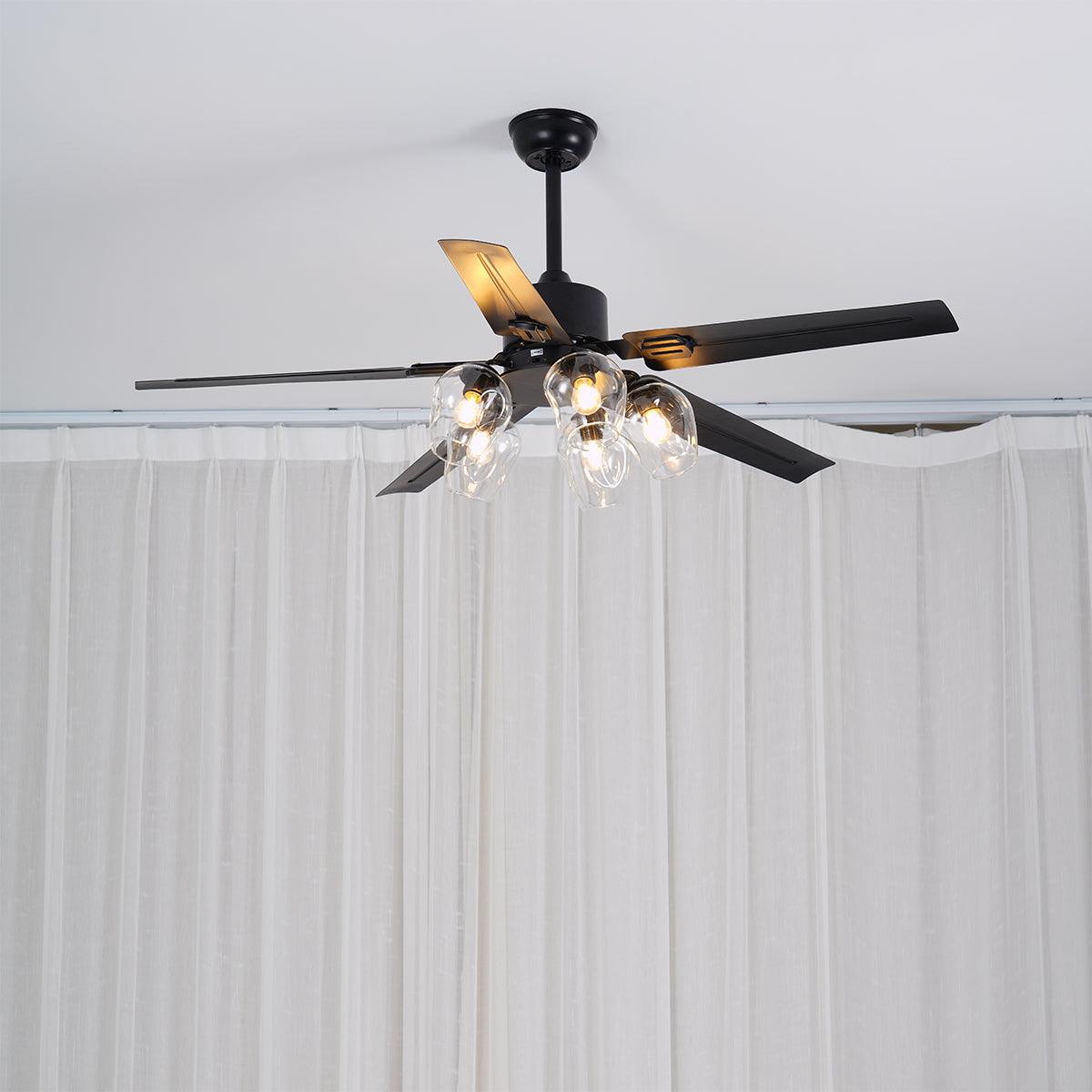 Elvenor Vintage Black Ceiling Fan
