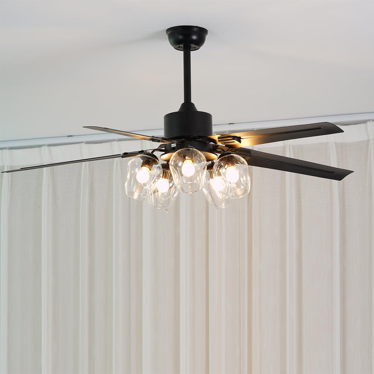 Elvenor Vintage Black Ceiling Fan