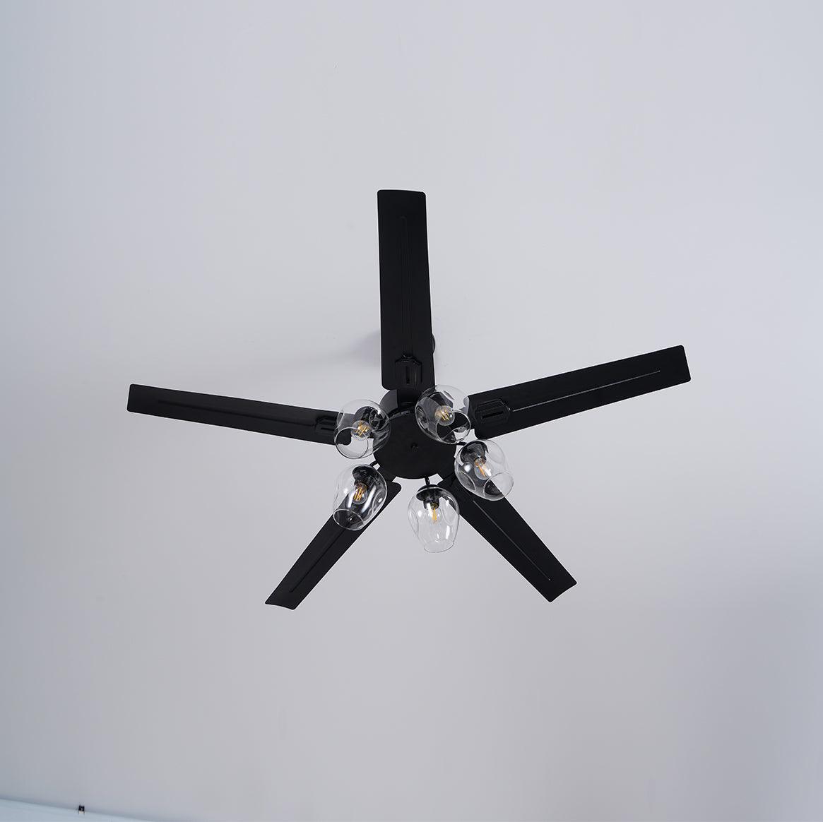 Elvenor Vintage Black Ceiling Fan