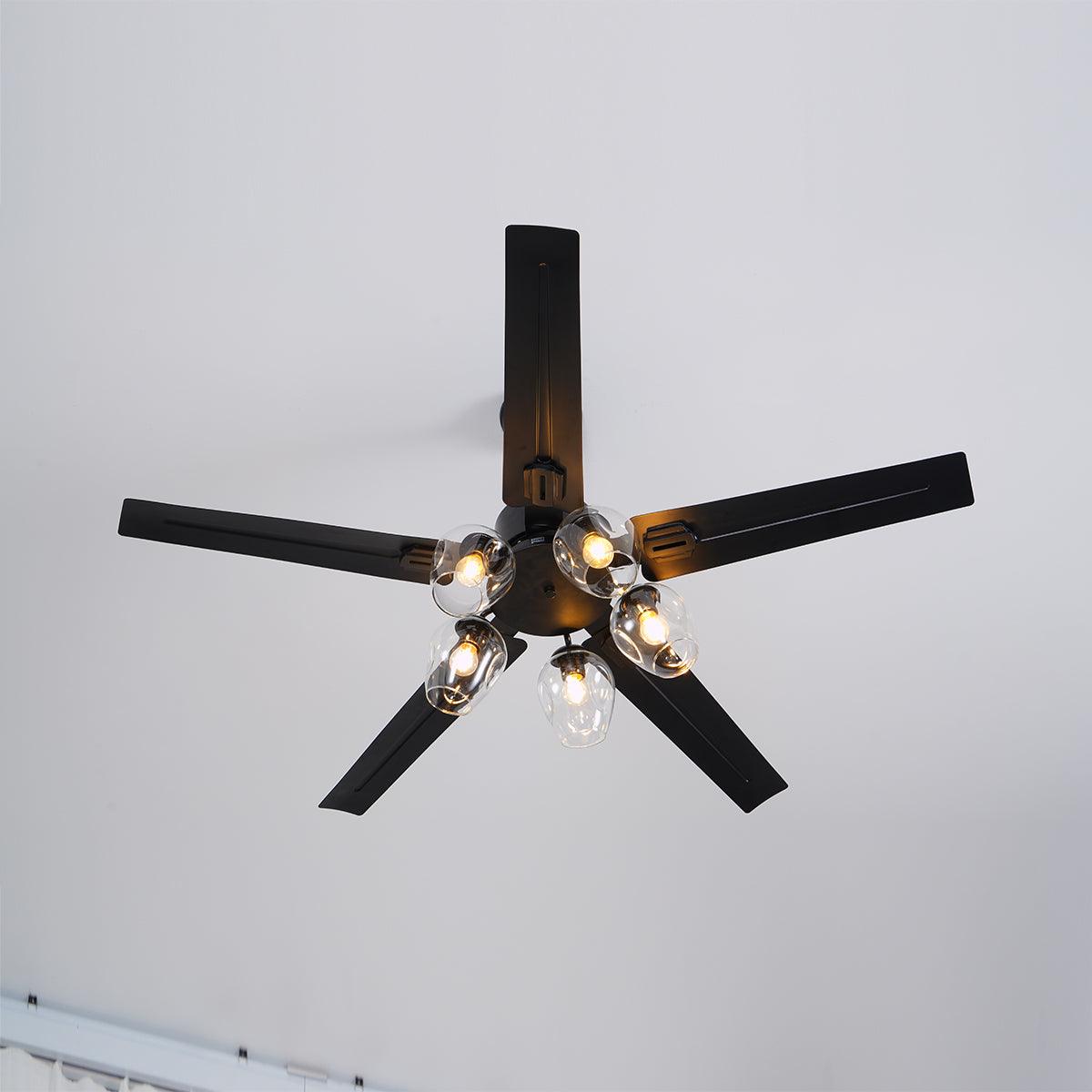 Elvenor Vintage Black Ceiling Fan