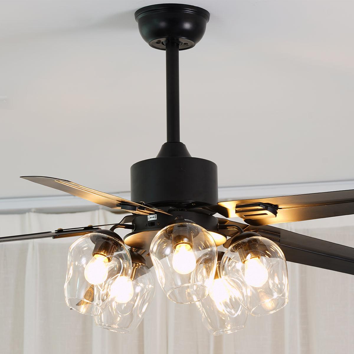 Elvenor Vintage Black Ceiling Fan