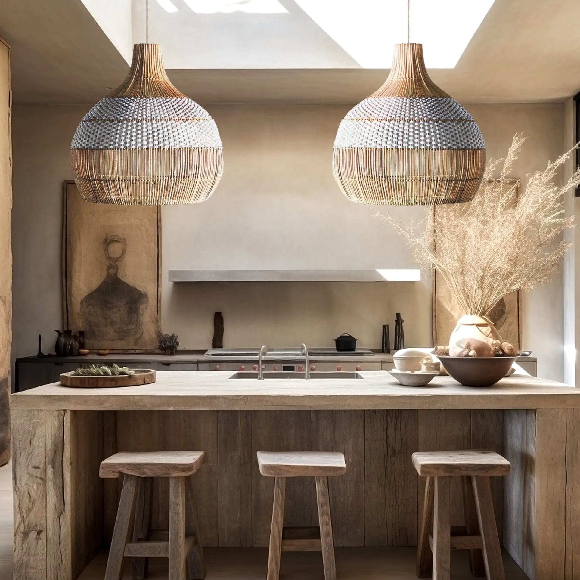Aveleno Woven Boho Pendant Light