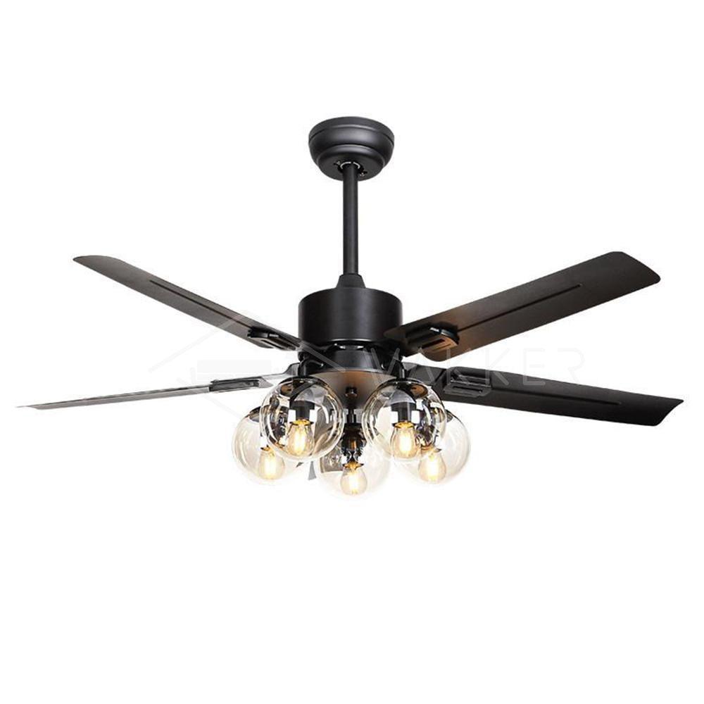 Elvenor Vintage Black Ceiling Fan